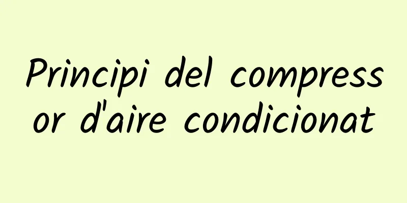 Principi del compressor d'aire condicionat