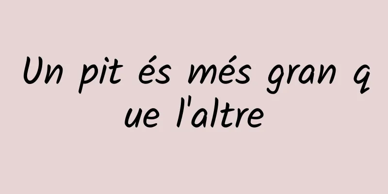 Un pit és més gran que l'altre