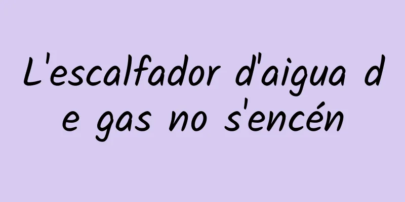 L'escalfador d'aigua de gas no s'encén