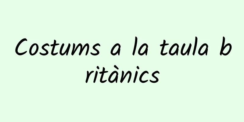 Costums a la taula britànics