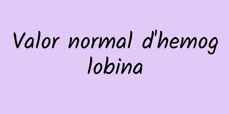 Valor normal d'hemoglobina