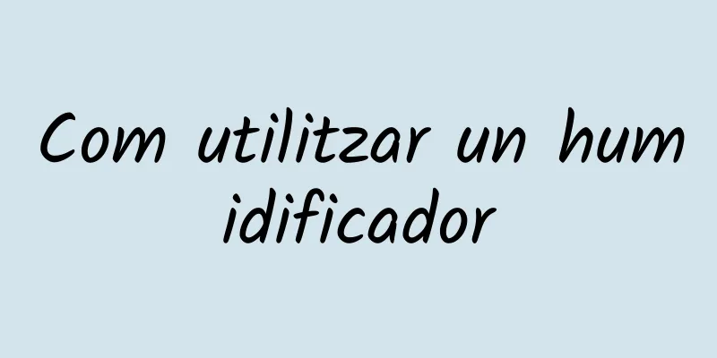 Com utilitzar un humidificador