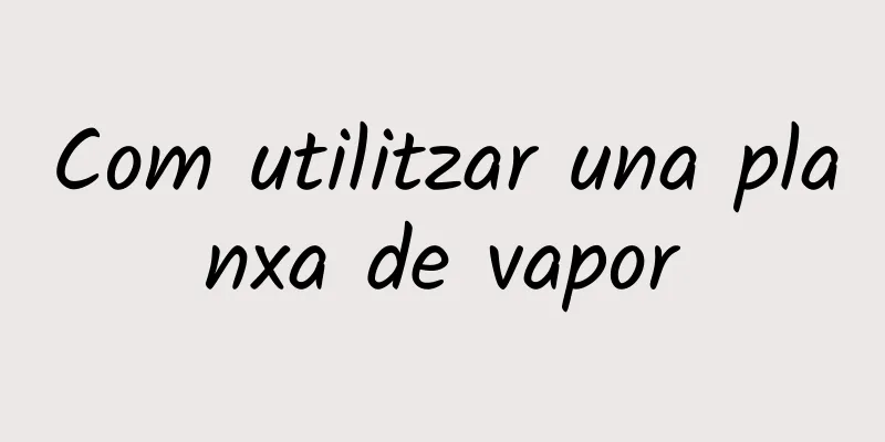 Com utilitzar una planxa de vapor