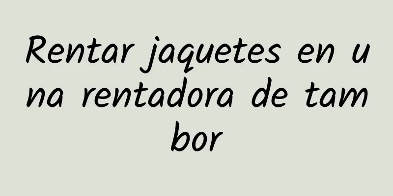 Rentar jaquetes en una rentadora de tambor