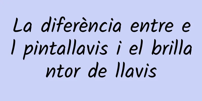 La diferència entre el pintallavis i el brillantor de llavis