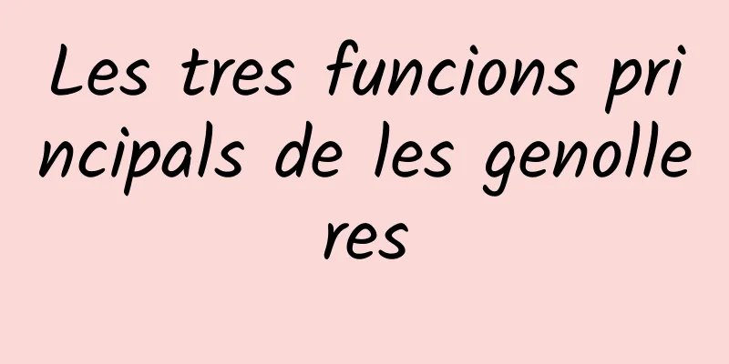 Les tres funcions principals de les genolleres