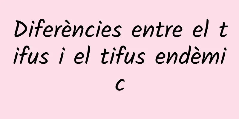 Diferències entre el tifus i el tifus endèmic
