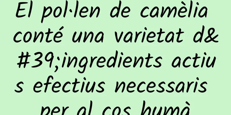El pol·len de camèlia conté una varietat d'ingredients actius efectius necessaris per al cos humà