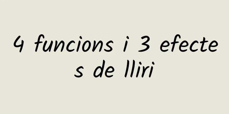4 funcions i 3 efectes de lliri