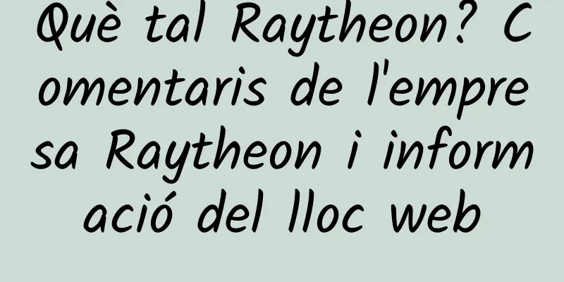 Què tal Raytheon? Comentaris de l'empresa Raytheon i informació del lloc web