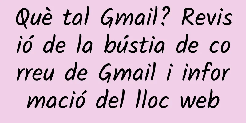 Què tal Gmail? Revisió de la bústia de correu de Gmail i informació del lloc web