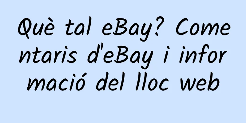 Què tal eBay? Comentaris d'eBay i informació del lloc web