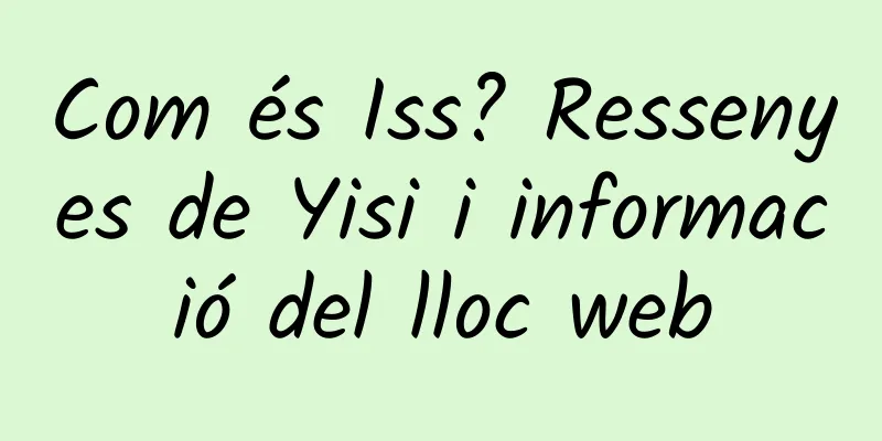 Com és Iss? Ressenyes de Yisi i informació del lloc web