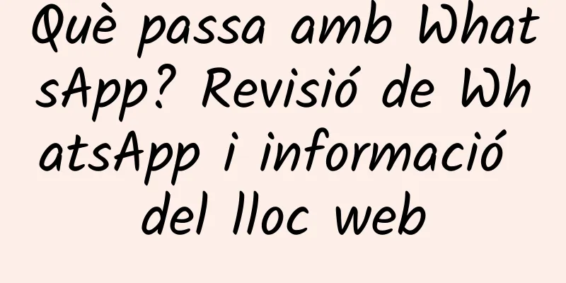 Què passa amb WhatsApp? Revisió de WhatsApp i informació del lloc web