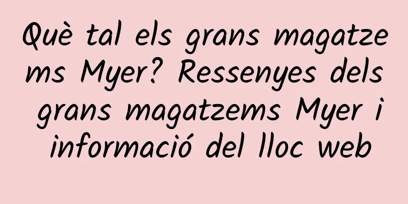 Què tal els grans magatzems Myer? Ressenyes dels grans magatzems Myer i informació del lloc web