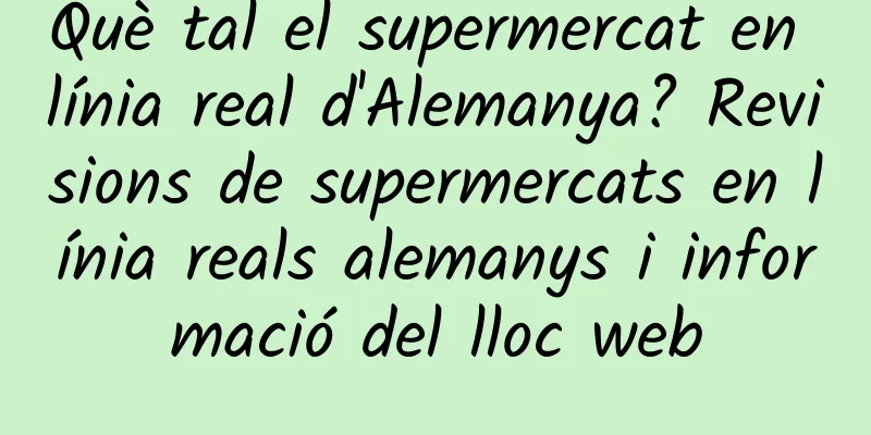 Què tal el supermercat en línia real d'Alemanya? Revisions de supermercats en línia reals alemanys i informació del lloc web