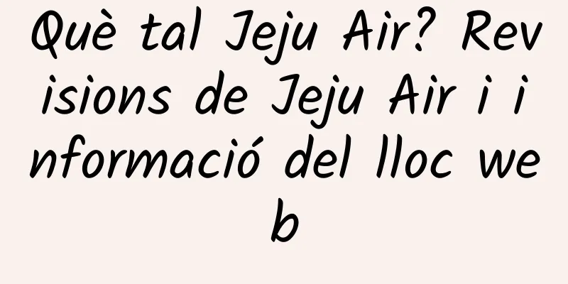 Què tal Jeju Air? Revisions de Jeju Air i informació del lloc web