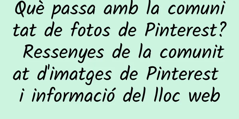 Què passa amb la comunitat de fotos de Pinterest? Ressenyes de la comunitat d'imatges de Pinterest i informació del lloc web