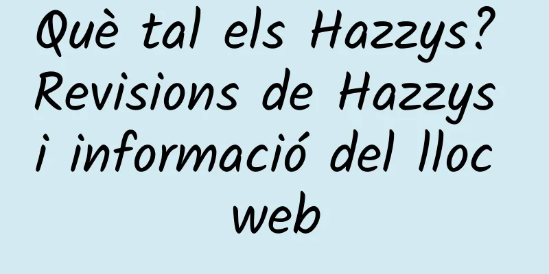 Què tal els Hazzys? Revisions de Hazzys i informació del lloc web