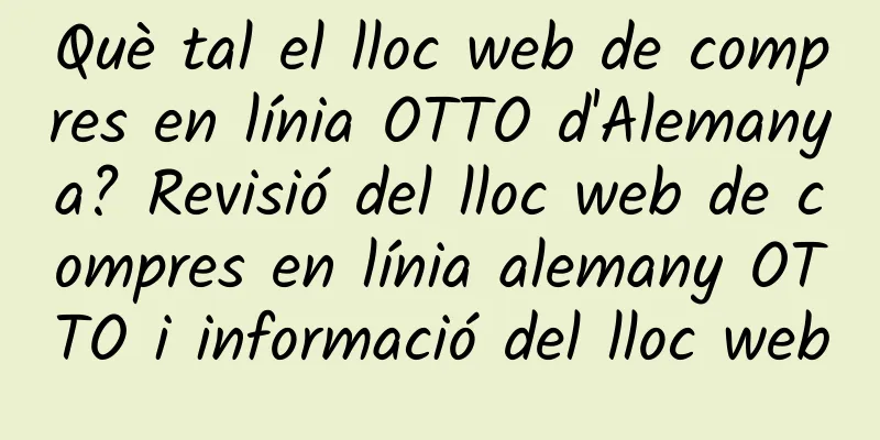 Què tal el lloc web de compres en línia OTTO d'Alemanya? Revisió del lloc web de compres en línia alemany OTTO i informació del lloc web