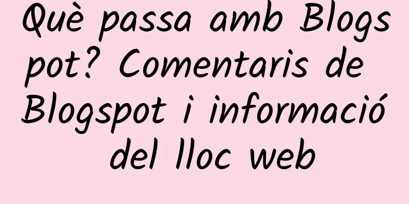 Què passa amb Blogspot? Comentaris de Blogspot i informació del lloc web