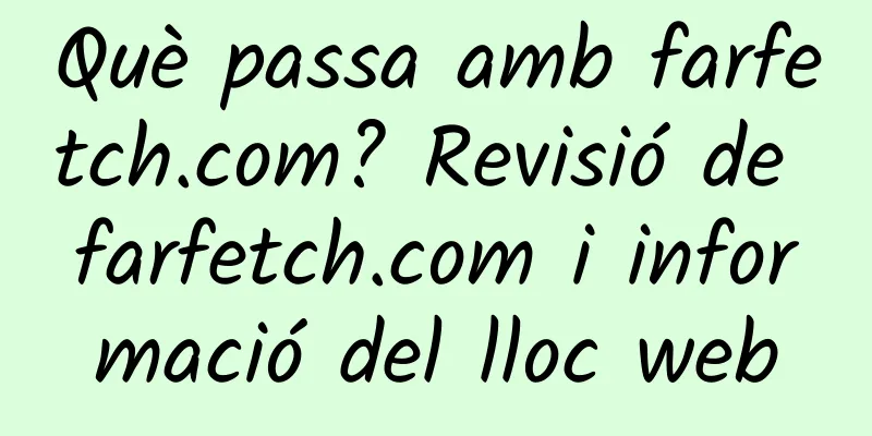 Què passa amb farfetch.com? Revisió de farfetch.com i informació del lloc web