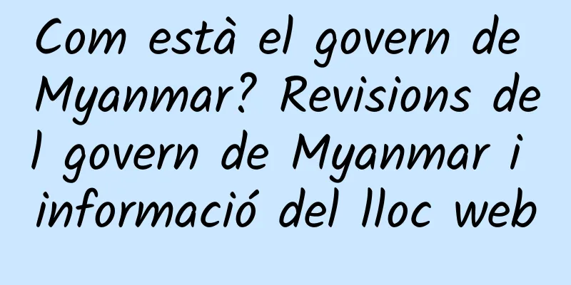 Com està el govern de Myanmar? Revisions del govern de Myanmar i informació del lloc web