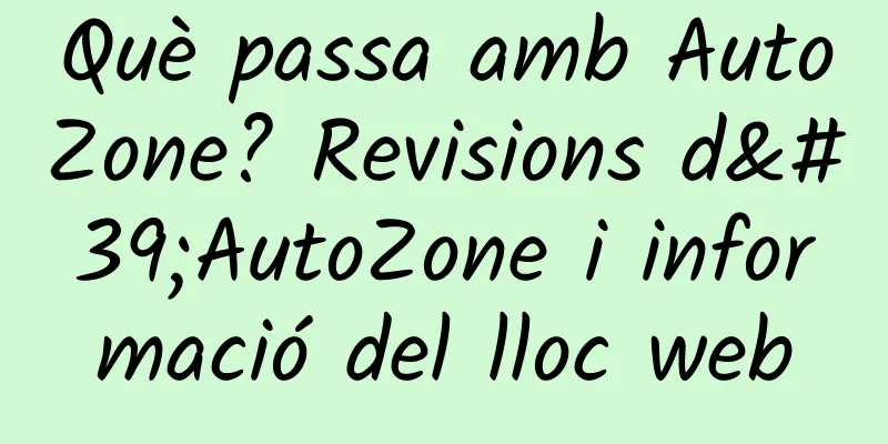 Què passa amb AutoZone? Revisions d'AutoZone i informació del lloc web