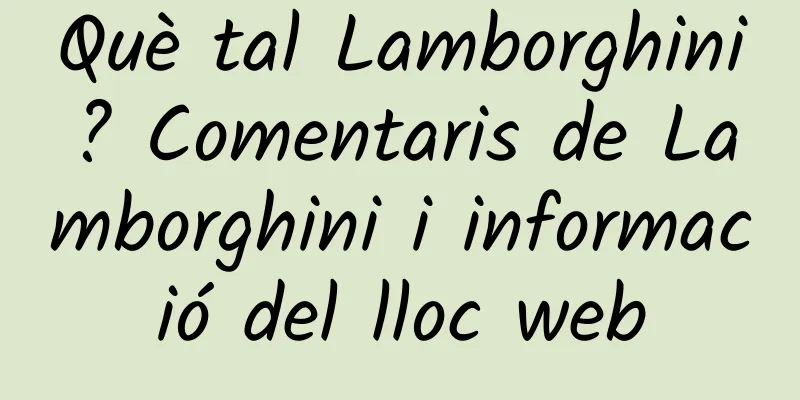 Què tal Lamborghini? Comentaris de Lamborghini i informació del lloc web