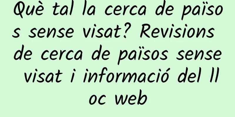 Què tal la cerca de països sense visat? Revisions de cerca de països sense visat i informació del lloc web