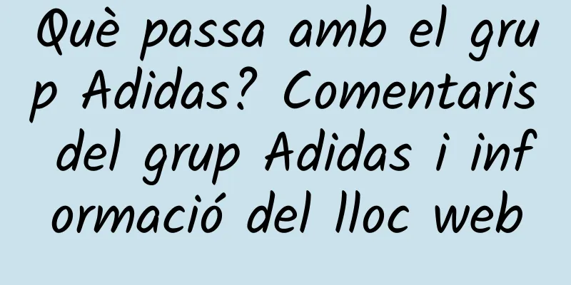 Què passa amb el grup Adidas? Comentaris del grup Adidas i informació del lloc web