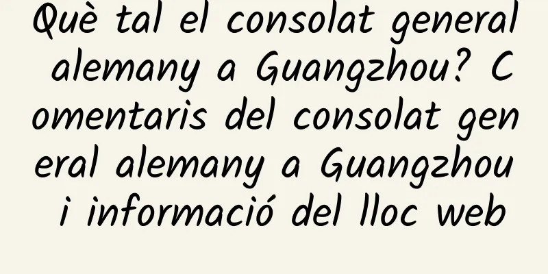 Què tal el consolat general alemany a Guangzhou? Comentaris del consolat general alemany a Guangzhou i informació del lloc web