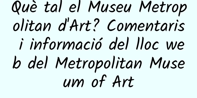 Què tal el Museu Metropolitan d'Art? Comentaris i informació del lloc web del Metropolitan Museum of Art