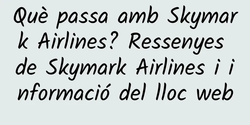 Què passa amb Skymark Airlines? Ressenyes de Skymark Airlines i informació del lloc web
