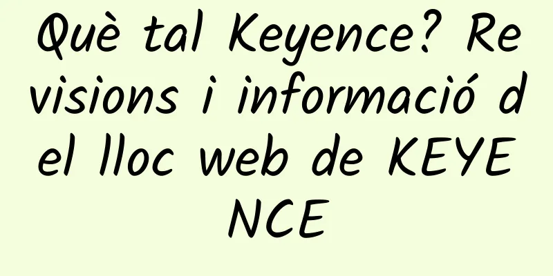 Què tal Keyence? Revisions i informació del lloc web de KEYENCE
