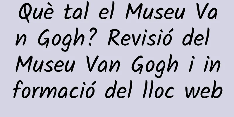 Què tal el Museu Van Gogh? Revisió del Museu Van Gogh i informació del lloc web