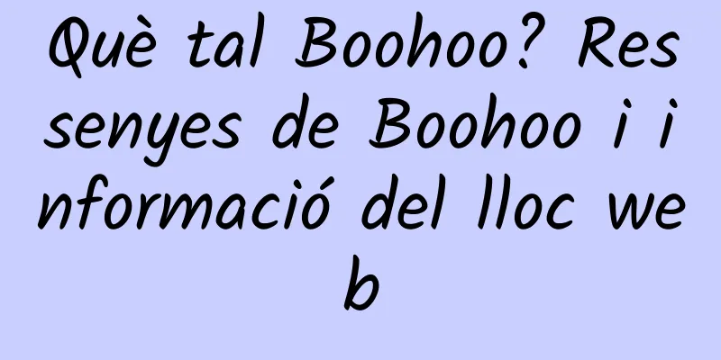 Què tal Boohoo? Ressenyes de Boohoo i informació del lloc web