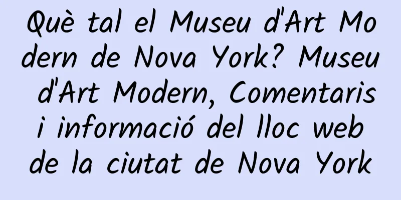 Què tal el Museu d'Art Modern de Nova York? Museu d'Art Modern, Comentaris i informació del lloc web de la ciutat de Nova York
