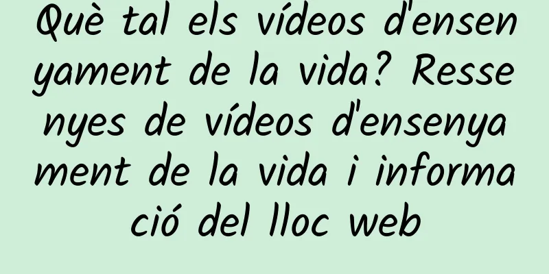 Què tal els vídeos d'ensenyament de la vida? Ressenyes de vídeos d'ensenyament de la vida i informació del lloc web