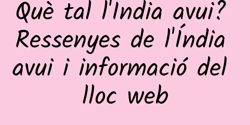 Què tal l'Índia avui? Ressenyes de l'Índia avui i informació del lloc web