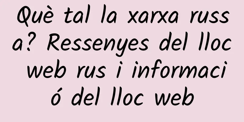 Què tal la xarxa russa? Ressenyes del lloc web rus i informació del lloc web