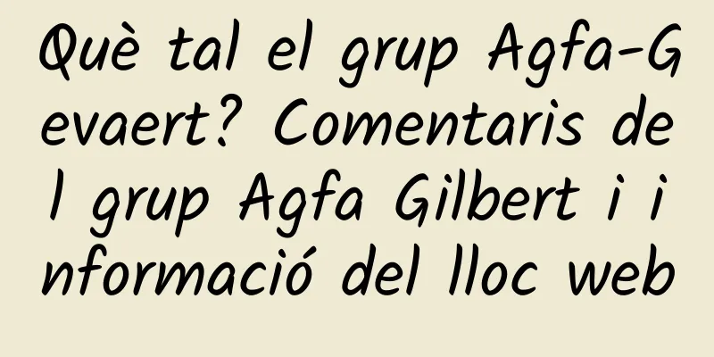 Què tal el grup Agfa-Gevaert? Comentaris del grup Agfa Gilbert i informació del lloc web