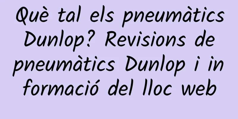 Què tal els pneumàtics Dunlop? Revisions de pneumàtics Dunlop i informació del lloc web