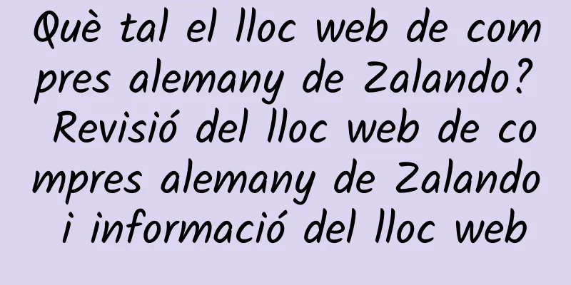 Què tal el lloc web de compres alemany de Zalando? Revisió del lloc web de compres alemany de Zalando i informació del lloc web