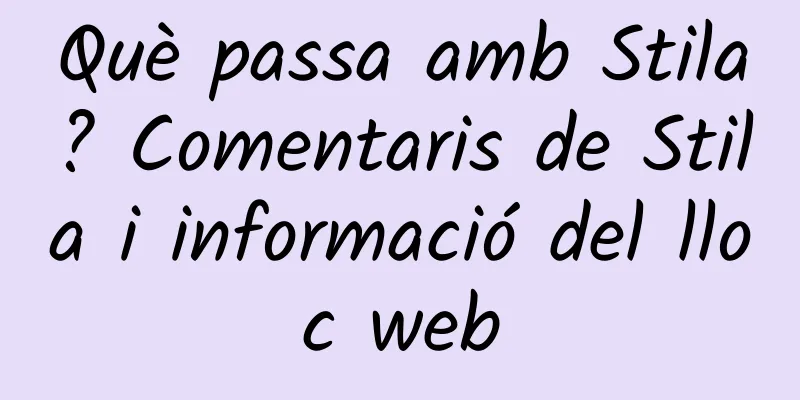 Què passa amb Stila? Comentaris de Stila i informació del lloc web