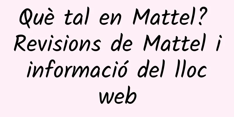 Què tal en Mattel? Revisions de Mattel i informació del lloc web