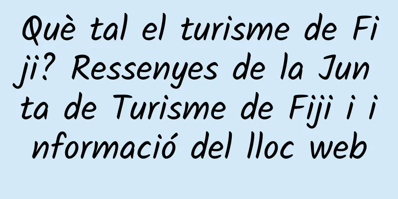 Què tal el turisme de Fiji? Ressenyes de la Junta de Turisme de Fiji i informació del lloc web