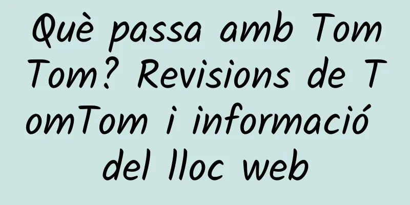 Què passa amb TomTom? Revisions de TomTom i informació del lloc web