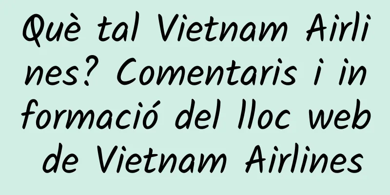 Què tal Vietnam Airlines? Comentaris i informació del lloc web de Vietnam Airlines