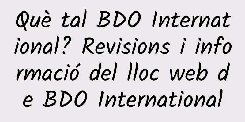 Què tal BDO International? Revisions i informació del lloc web de BDO International